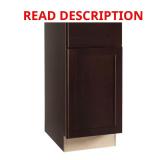 Shaker Assembled Cabinet 15x34.5x24 in. Java-Dama