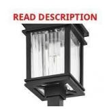 Hampton Bay Lauder Black Solar LED 40 Lumen