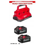 Milwaukee M18 Packout Charger + 2x6Ah Batteries