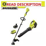 RYOBI 18V Brushless Trimmer & Blower Kit/MISSING