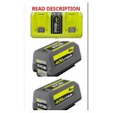Ryobi 40V Rapid Charger With (2) 6Ah Batteries