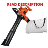 BLACK+DECKER 12-Amp Leaf Blower, 385-CFM