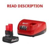 Milwaukee M12 5Ah High Output Battery + Charger
