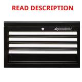 26" W x 12" D 4-Drawer Chest, Gloss Black