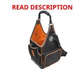 Klein Tools Black Nylon 8.75" Zippered Tote