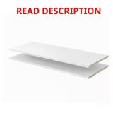 35 in. x 14 in. White Wood Shelves (2-Pack)