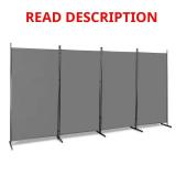 6ft 4-fold 160g Polyester Screen Gray