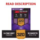 2- Pro Grade 9x11 320 Grit Sanding Sheets