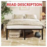 18 in. Black Metal Platform Bed