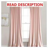 Prima Velvet Curtain Panels Blush Set