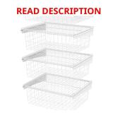 27 in. H x 21 in. W White 4-Drawer Basket