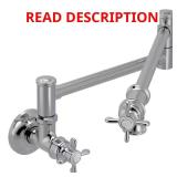 Weymouth Wall Mount Pot Filler Faucet, Chrome