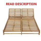 Acacia Wood Outdoor Double Chaise Lounger