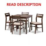 Lovy 5-Piece Beige Dining Set