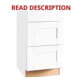 Shaker 18x24x34.5 White Base Cabinet