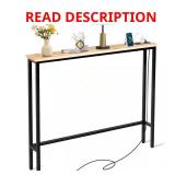 Beige MDF Console Table 37in