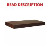 24 in. W x 10 in. D Espresso Wall Shelf