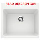 LIVEN SILGRANIT Granite Sink 25x22 White