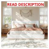 (BOX 1 OF 2) Harper & Bright Queen Boucl  Bed Fra