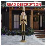 8 ft Giant LED Nutcracker with LifeEyes Eyes