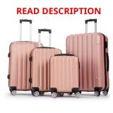 4-Piece Multifunctional Suitcase Rose Gold