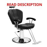 Black Hydraulic Barber Chair, Adjustable