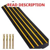Speed Bump 1-Channel Rubber Curb Ramp, 1-Pack