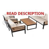 GO 4-Piece Outdoor Sofa Set, Acacia Wood, 5 Peopl