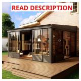 Wall Mounted Sunroom with Detachable Windows
