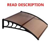 35 .4 in. Polycarbonate Awning in Brown