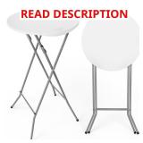 Patio White Plastic Folding Table