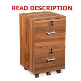 Walnut 2-Drawer Vertical File Cabinet