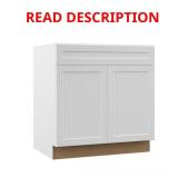 Melvern 33x34.5x23.75 in. White Cabinet