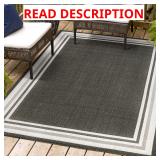 Jonathan Y Santa Monica 4x6 Rug Black/Cream
