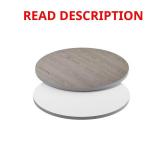 30 in. White/Gray Round Table Top Only