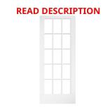 36x80 Clear Glass 15-Lite French Slab