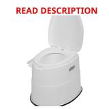 20 in Portable Toilet, Waterless, White