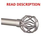 Ogee 36-72 in BLACK Adjustable 1 in Curtain Rod K