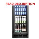 15 in. Single Zone Beverage Cooler Black