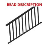 11- 36 in. x 72 in. Black Vinyl Stair Railing, **