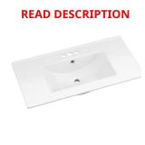 Ceramic Rectangular Sink Vanity Top White