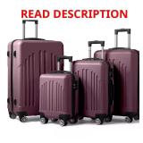 Purple 4-Piece Hardside Luggage Set