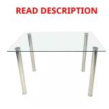 Rectangular Glass Dining Table (Seats 4)