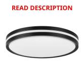 Ashburrow 15" Matte Black LED Flush Mount