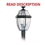 Lancaster 3-Light Outdoor Black Post Top