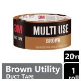 3- 3M Brown Rubberized Duct Tape 1.88" x 20 yd