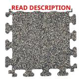 (2) 18 in. x 18 in. Rubber Gym Flooring Tiles