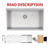Zero Radius 32" Undermount Sink w/ Faucet