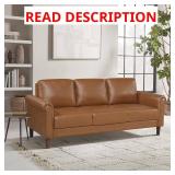 Walterboro 79 in. W Rolled Arm Sofa, Brown