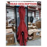 Rectangular Crank Patio Umbrella with LED Lights